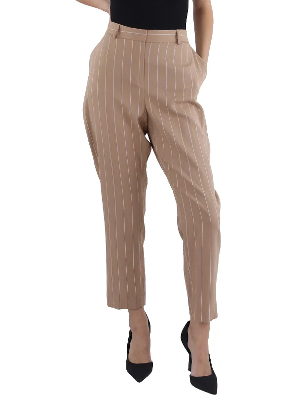 Sale Alert – Get Ready to Shop!Shannon Womens Pinstripe High Rise Straight Leg Pants