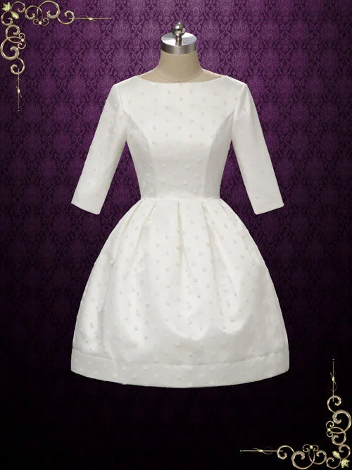 Steals and Deals Await!Short Retro Polka Dot Wedding Dress HEATHER