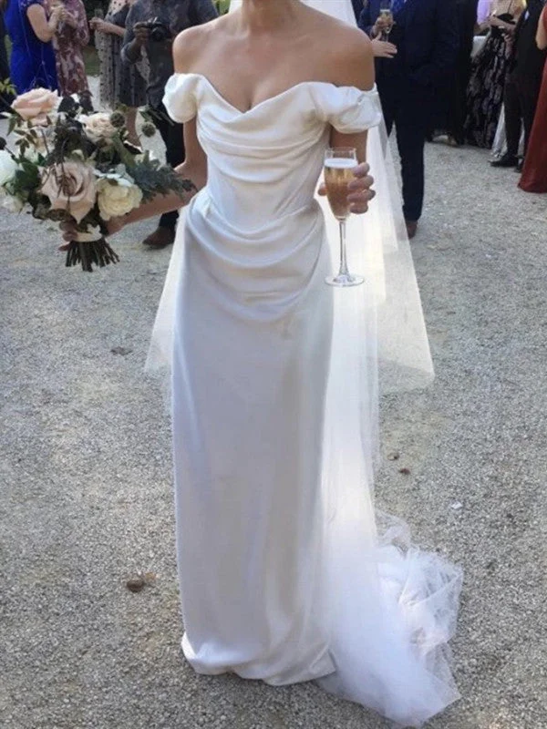 Best Deals Just for You!Simple Custom Design Off The Shoulder Long Wedding Dresses, 2020 Wedding Dresses Best Deals Just for You!Simple Custom Design Off The Shoulder Long Wedding Dresses, 2020 Wedding Dresses