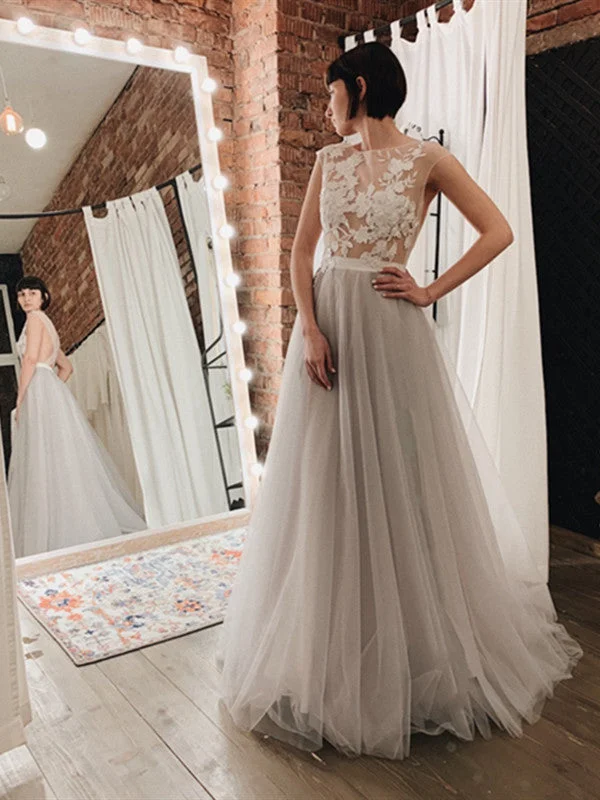 Great Deals, Just for You!Simple Lace Long Wedding Dresses, 2020 Tulle Wedding Dresses, Beach Wedding Dresses Great Deals, Just for You!Simple Lace Long Wedding Dresses, 2020 Tulle Wedding Dresses, Beach Wedding Dresses