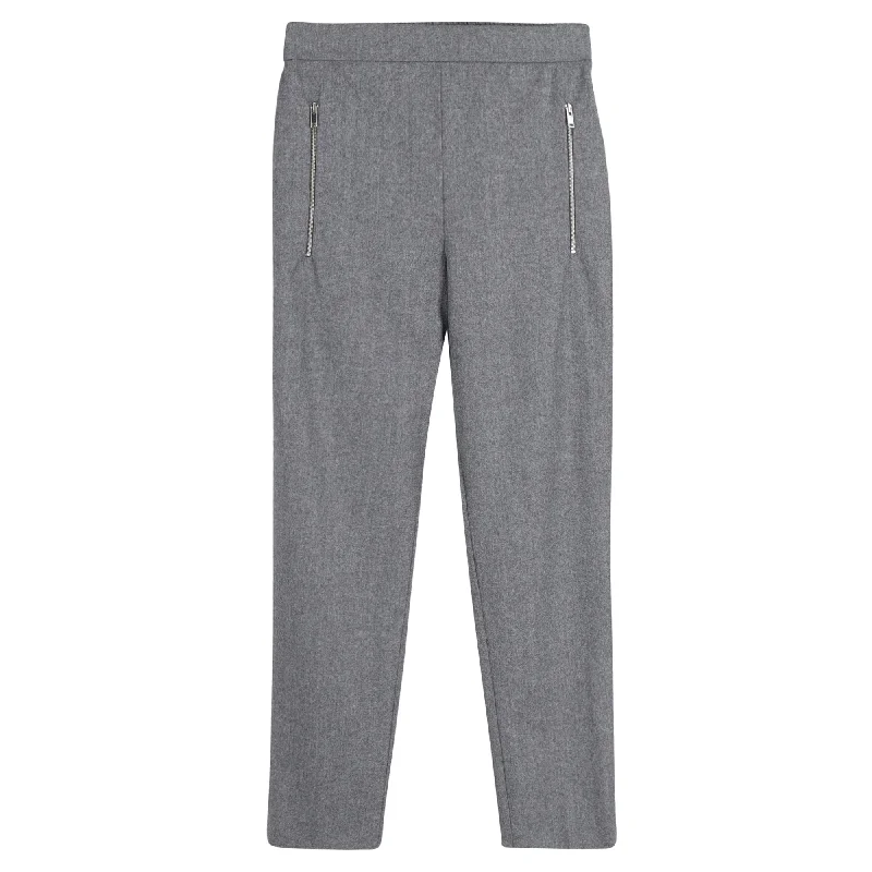 Limited Stock Available!Stella McCartney Straight-Leg Trousers in Grey Wool