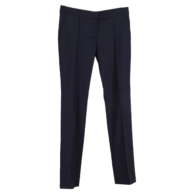 Exclusive Deals Just for You!Stella McCartney Straight Leg Trousers in Navy Blue Cotton