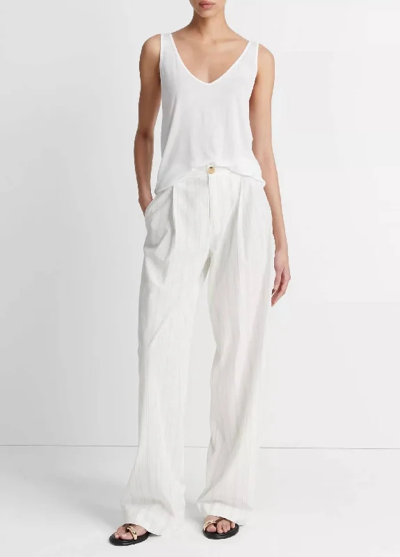 Find the Best Deals Here!Striped Pleated Trouser Pants In Pampas Stripe