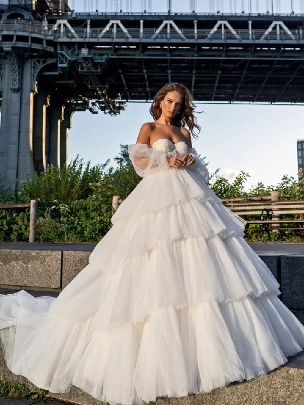 Biggest Sale of the Season!Sweetheart Long A-line Fluffy Wedding Dresses, Gorgeous Long Wedding Dresses, Bridal Gown Biggest Sale of the Season!Sweetheart Long A-line Fluffy Wedding Dresses, Gorgeous Long Wedding Dresses, Bridal Gown
