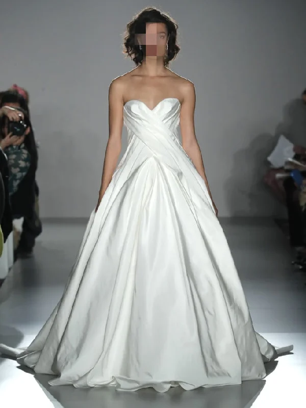 Buy More, Pay Less!Sweetheart Satin Long A-line Ivory Wedding Dresses, Simple Chic Wedding Dresses, Bridal Gown Buy More, Pay Less!Sweetheart Satin Long A-line Ivory Wedding Dresses, Simple Chic Wedding Dresses, Bridal Gown