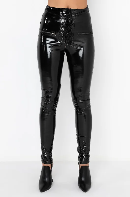 Don't Miss Out!TE DESEO FAUX PATENT LEATHER LEGGING
