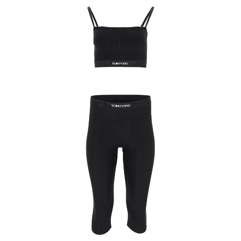 Save More When You Shop More!Tom Ford Racerback Tank Top and Leggings in Black Nylon