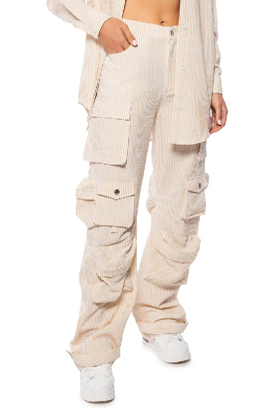 Hottest Discounts of the Year!TOTO SEERSUCKER CARGO PANT