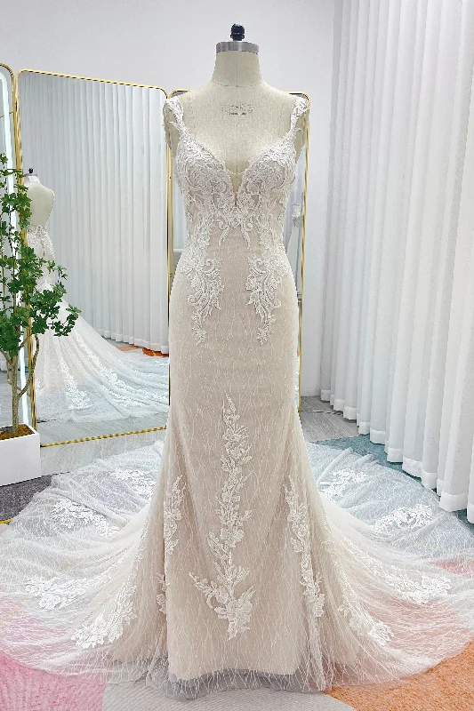 Hot Deals You Can’t Resist!Trumpet-Mermaid Chapel Train Lace Tulle Wedding Dress CW3273 Hot Deals You Can’t Resist!Trumpet-Mermaid Chapel Train Lace Tulle Wedding Dress CW3273