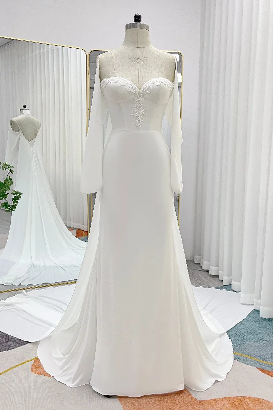 Savings You Can’t Ignore!Trumpet-Mermaid Court Train Chiffon Wedding Dress CW3267