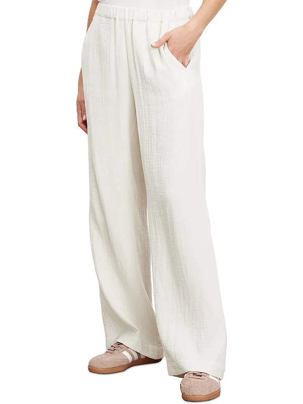Bigger Savings, Better Shopping!Womens Gauze Lightweight Wide Leg Pants