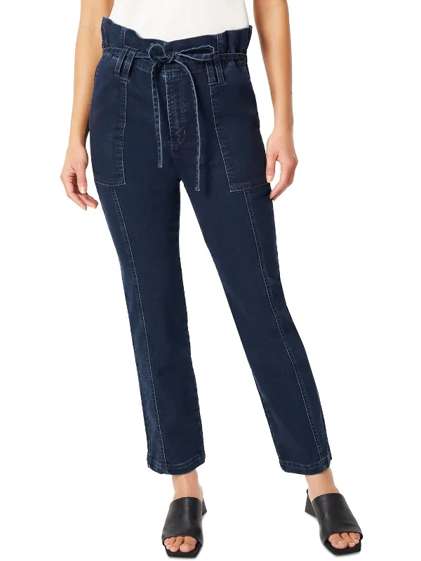 Your Shopping Spree Starts Here!Womens High Rise Belted Straight Leg Pants