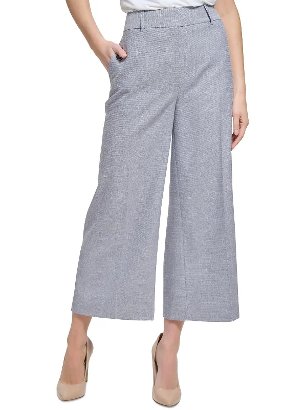 Stock Up and Save!Womens High Rise Cropped Wide Leg Pants
