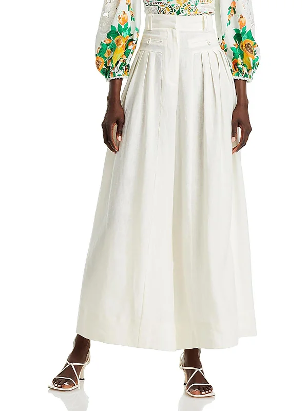 Special Discounts Inside!Womens High Rise Pleated Wide Leg Pants