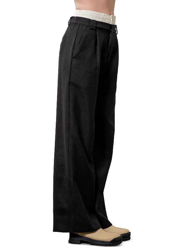 Limited Deals, Unlimited Savings!Womens Layered Elastic Waistband Straight Leg Pants