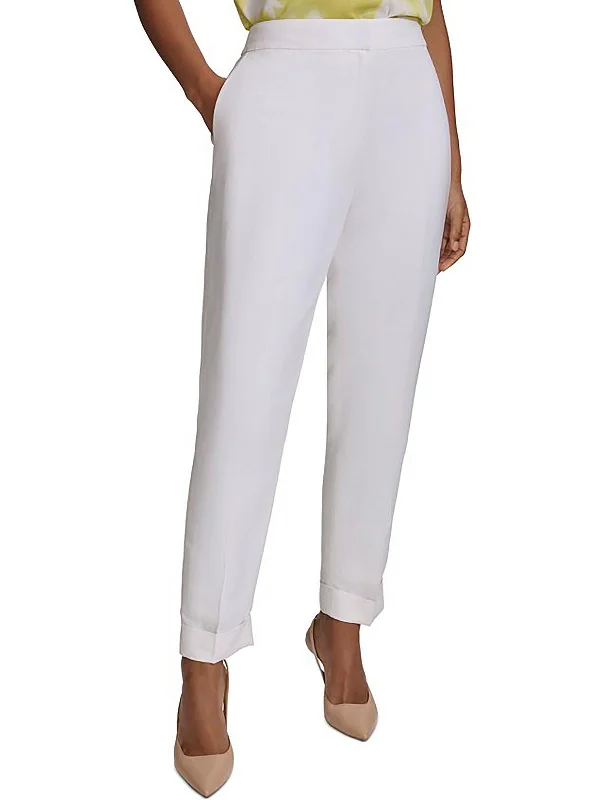 Seasonal Sale – Shop Now!Womens Linen Blend High-Rise Ankle Pants