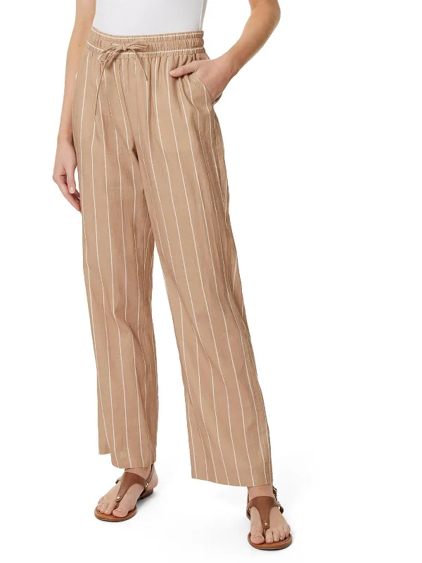 Your Best Deals Are Here!Womens Linen High-Waist Wide Leg Pants