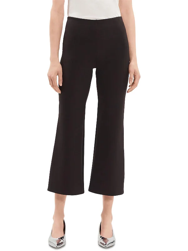 Steals and Deals Await!Womens Mid-Rise Scuba Cropped Pants