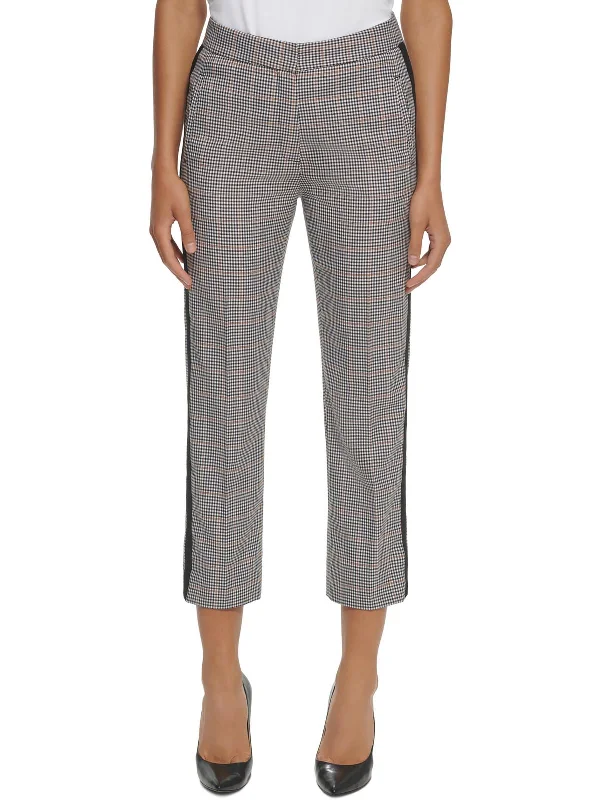 Flash Deals – Act Quickly!Womens Plaid Skinny Cropped Pants