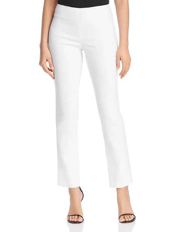 Limited-Time Price Drop!Womens Pull On Mid-Rise Straight Leg Pants