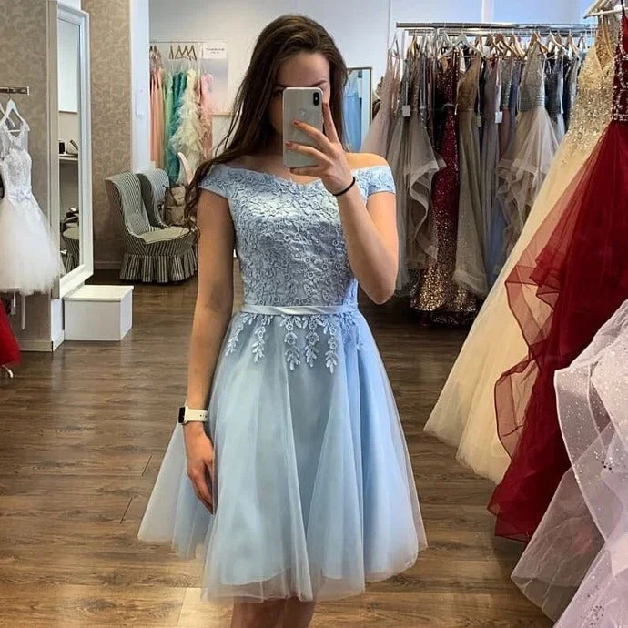 Biggest Sale of the Season!Appliques Off The Shoulder A-Line Homecoming Dresses   cg12364
