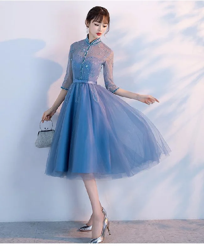 Today Only – Don’t Miss It!Beautiful Blue Knee Length Beaded Homecoming Dress cg13635 Today Only – Don’t Miss It!Beautiful Blue Knee Length Beaded Homecoming Dress cg13635