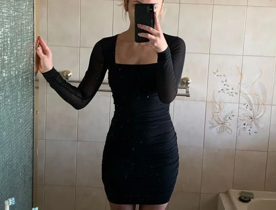 Your Best Deals Are Here!Black Long Sleeve Mesh Party Dress homecoming dress cg14056 Your Best Deals Are Here!Black Long Sleeve Mesh Party Dress homecoming dress cg14056