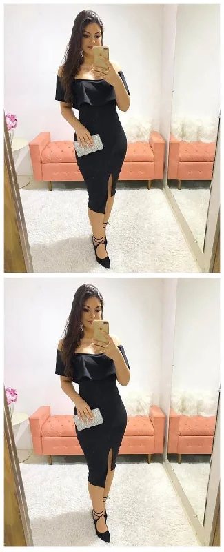 Get More, Spend Less – Shop Now!black off shoulder short Homecoming Dress   cg13834