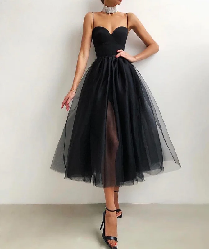 Biggest Sale of the Season!BLACK TULLE SHORT DRESS HOMECOMING DRESS   cg13789