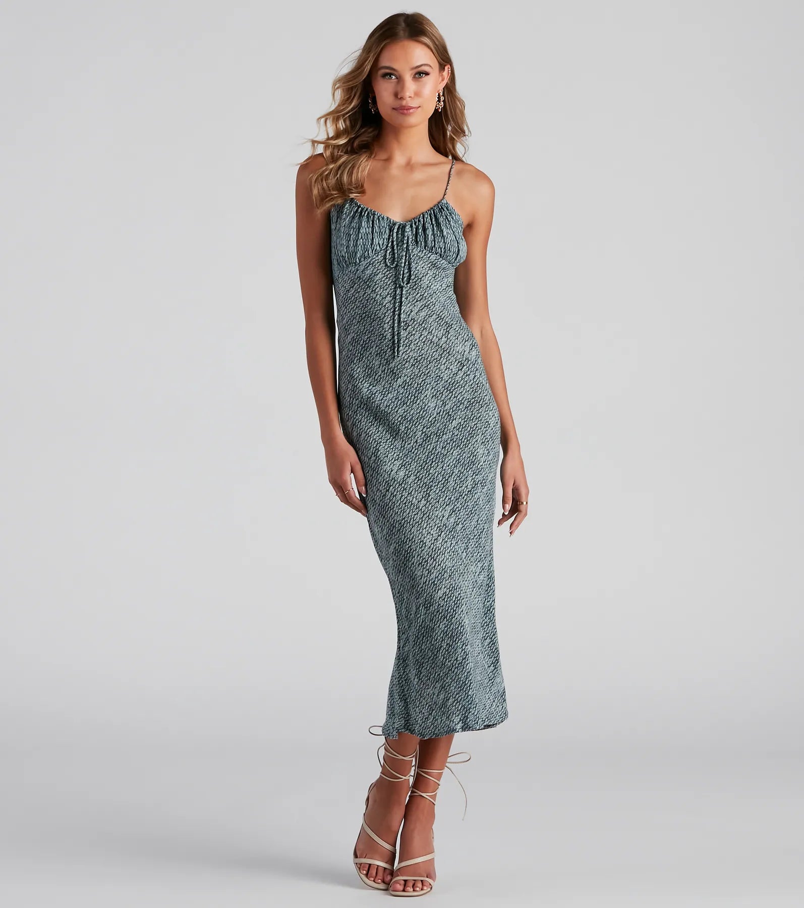 Save Up to 50% Off!Bohemian Oasis Scoop Neck Midi Dress