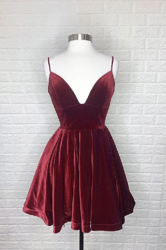 Huge Savings – Act Now!BURGUNDY HOMECOMING DRESS   cg12179