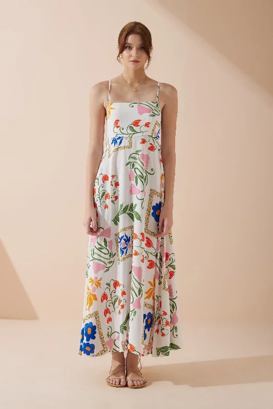 Don’t Wait – Shop Today!Calantha Multicolour Floral Flared Maxi Dress