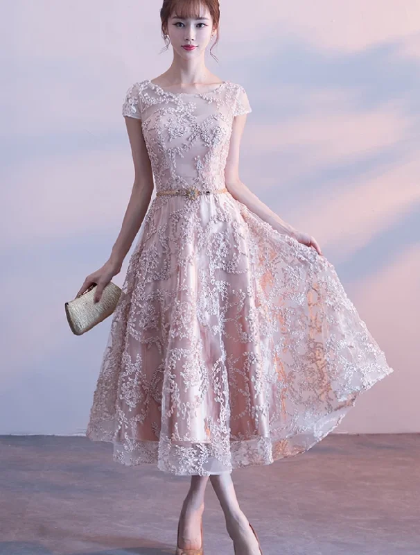 Limited-Time Price Drop!Cute Cap Sleeves Lace Tea Length Bridesmaid Dress Homecoming Dress cg13535 Limited-Time Price Drop!Cute Cap Sleeves Lace Tea Length Bridesmaid Dress Homecoming Dress cg13535