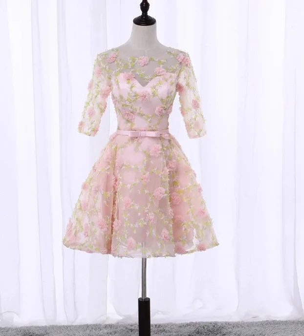 Great Deals, Just for You!Cute Flowers Short Tulle Pink Party Dress, 3D Flowers Short Homecoming Dress cg13702 Great Deals, Just for You!Cute Flowers Short Tulle Pink Party Dress, 3D Flowers Short Homecoming Dress cg13702