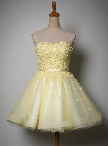Today’s Deals, Tomorrow’s Regrets!Cute Light Yellow Tulle Sweetheart Short Party Dress, Homecoming Dress 2020 cg12129 Today’s Deals, Tomorrow’s Regrets!Cute Light Yellow Tulle Sweetheart Short Party Dress, Homecoming Dress 2020 cg12129