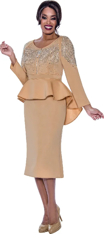 Buy More, Save More!Divine Apparel SL1961W Beaded Formal Plus Size Midi Dress