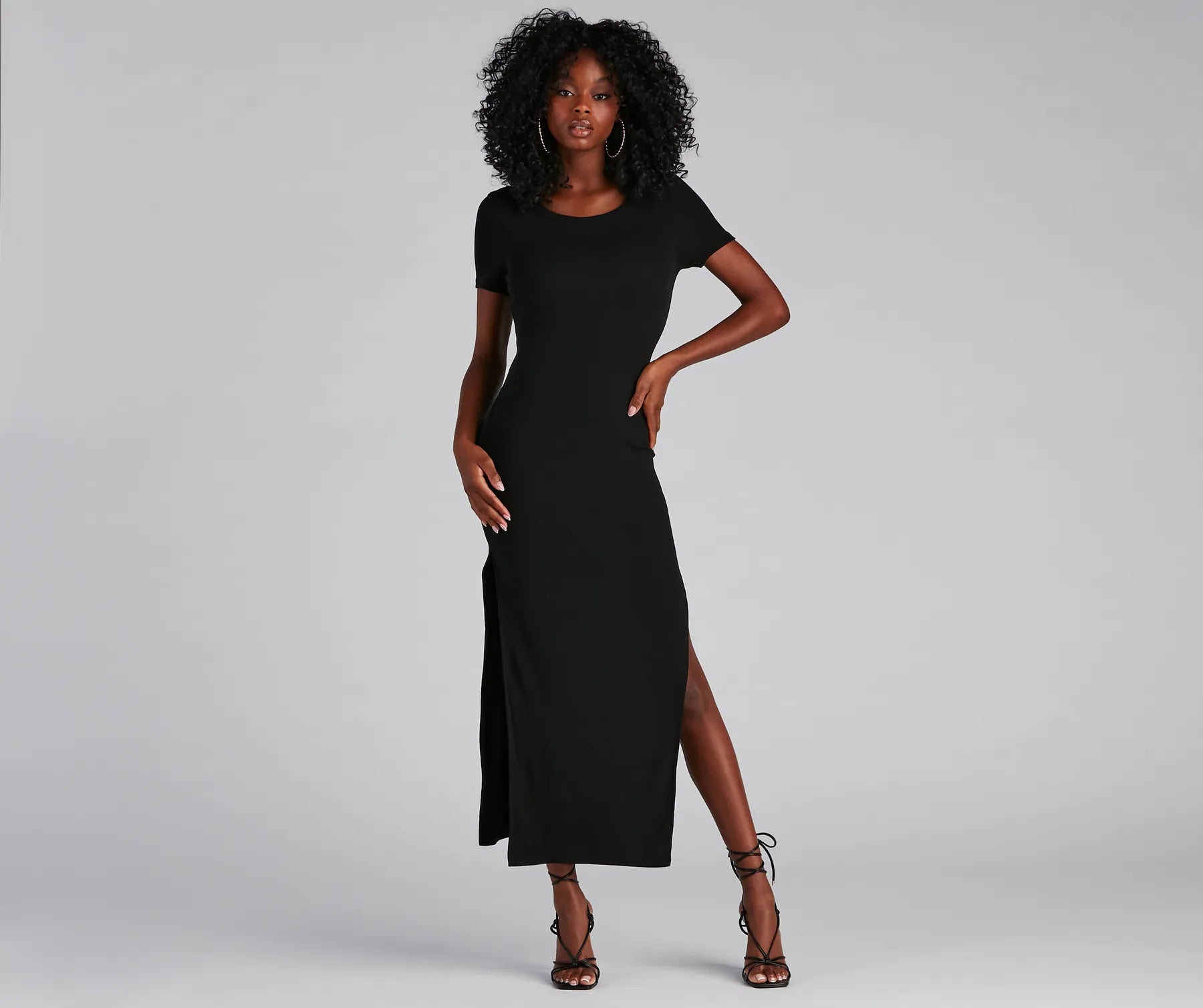 Savings You Can’t Ignore!Effortless Mood Ribbed Knit Midi Dress