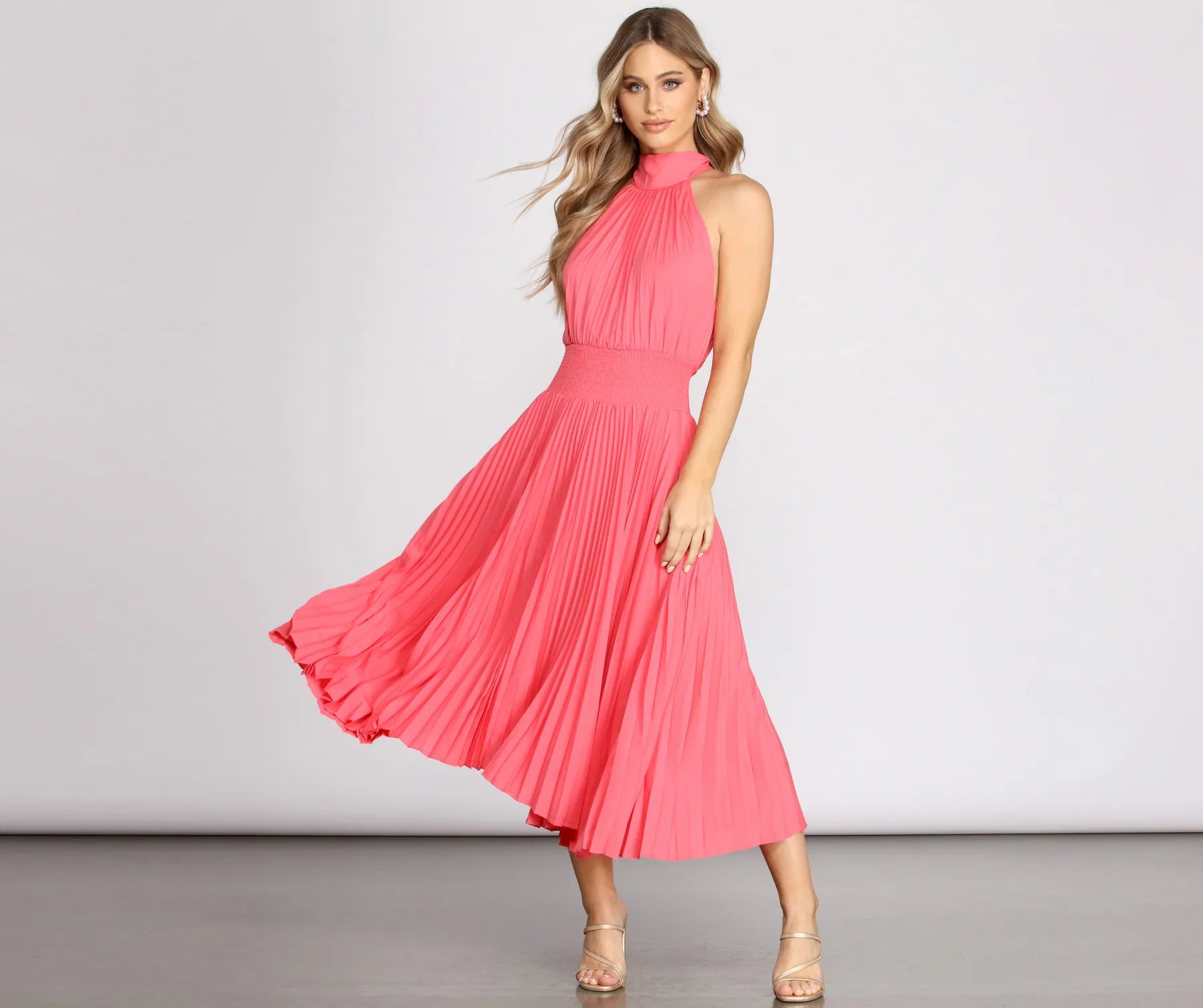 Instant Savings Await!Garden Parties Pleated Midi Dress