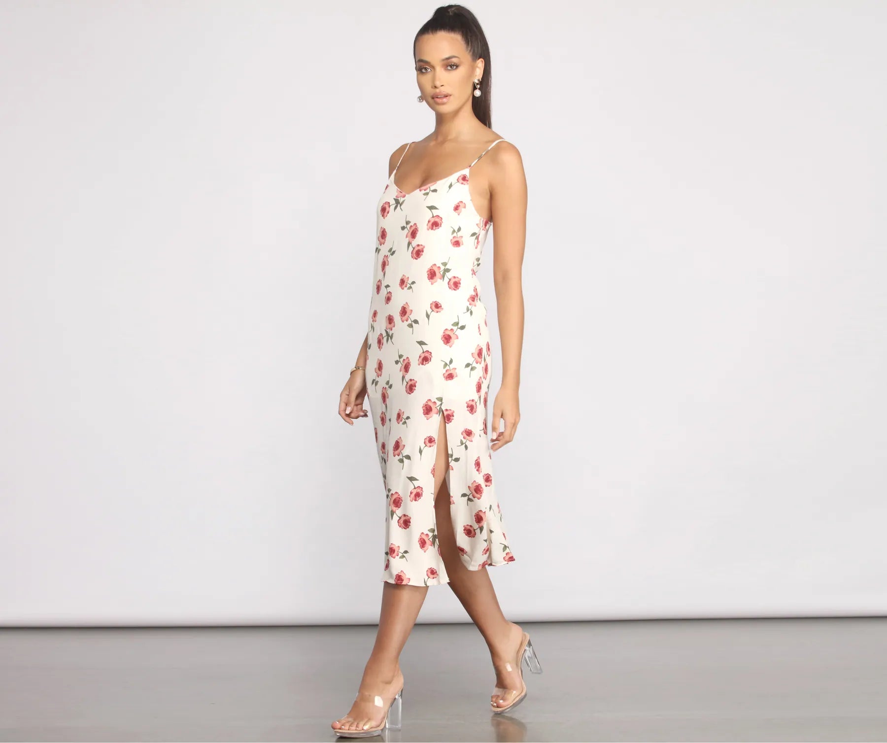Shop More, Spend Less!Keep It Rosey Slip Midi Dress