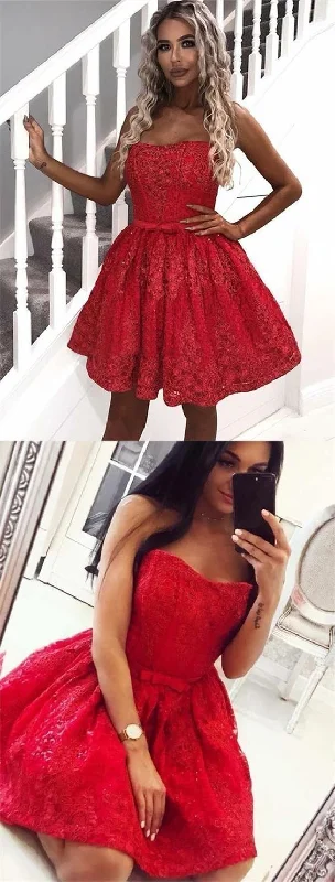 Crazy Discounts Inside!Lace A Line Short Homecoming Dresses   cg13502