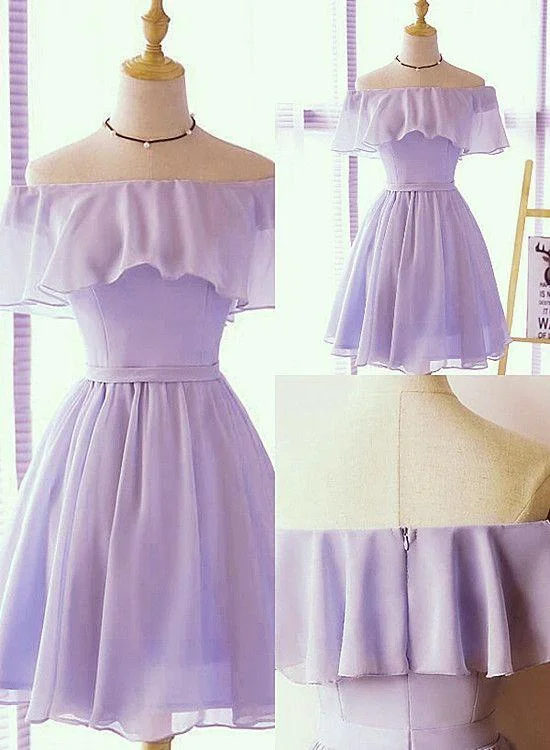 Shop Now and Save!Lovely Short Chiffon Off Shoulder Simple Party Dress homecoming dress cg13811 Shop Now and Save!Lovely Short Chiffon Off Shoulder Simple Party Dress homecoming dress cg13811