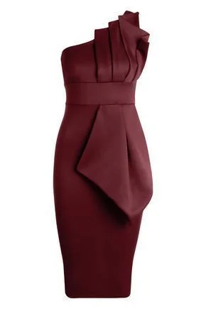 Exclusive Deals Just for You!One Shoulder Midi Dress  Homecoming Dress    cg9266