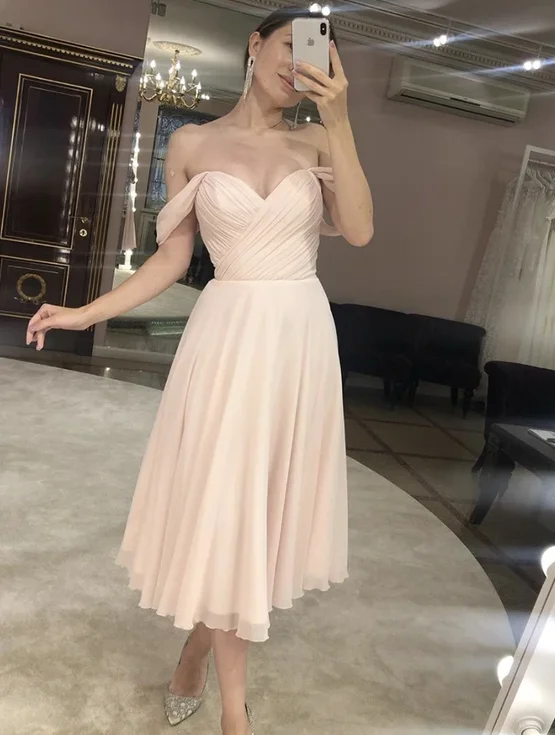 Your Best Deals Are Here!Pink chiffon short homecoming dress    cg12652