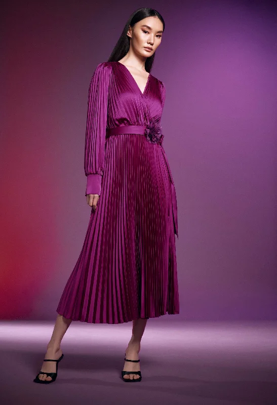 Your Dream Deal is Here!Pleated Wrap Midi Dress