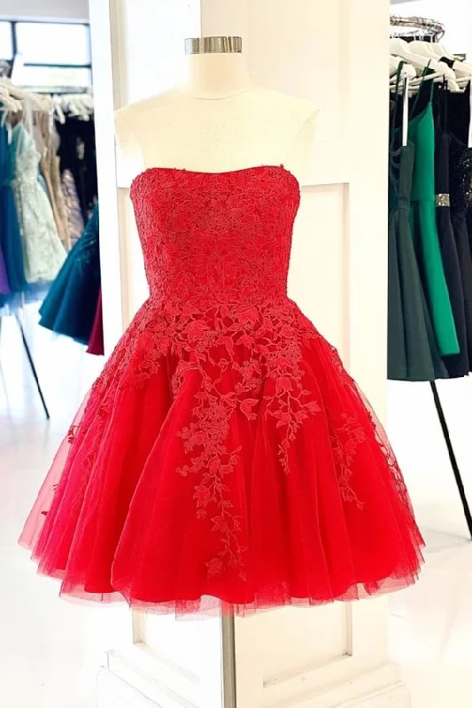 Get More for Less!Red Homecoming Dress   cg12342