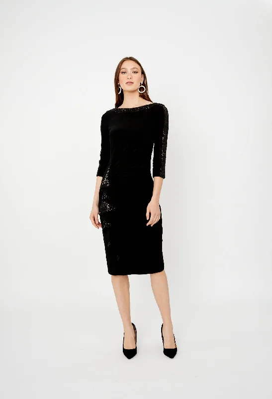 Massive Price Cuts!Sequined Sheath Midi Dress