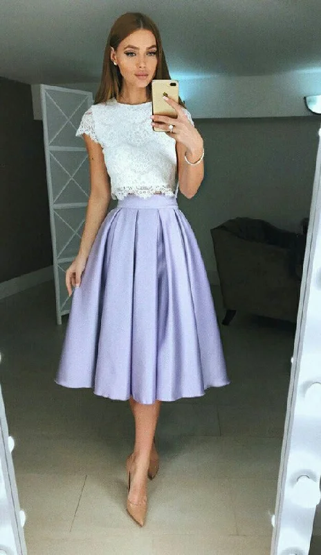 Your Shopping Spree Starts Here!Simple two piece lace Homecoming Dress   cg14102