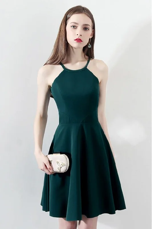 Hot Deals You Can’t Resist!Slim Dark Green Aline Short Homecoming Dress Halter cg13657 Hot Deals You Can’t Resist!Slim Dark Green Aline Short Homecoming Dress Halter cg13657