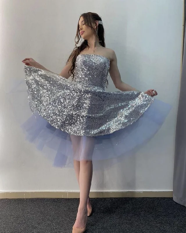 Get More, Spend Less – Shop Now!Sparkle Silver Sequins Short Homecoming Dress cg13115 Get More, Spend Less – Shop Now!Sparkle Silver Sequins Short Homecoming Dress cg13115