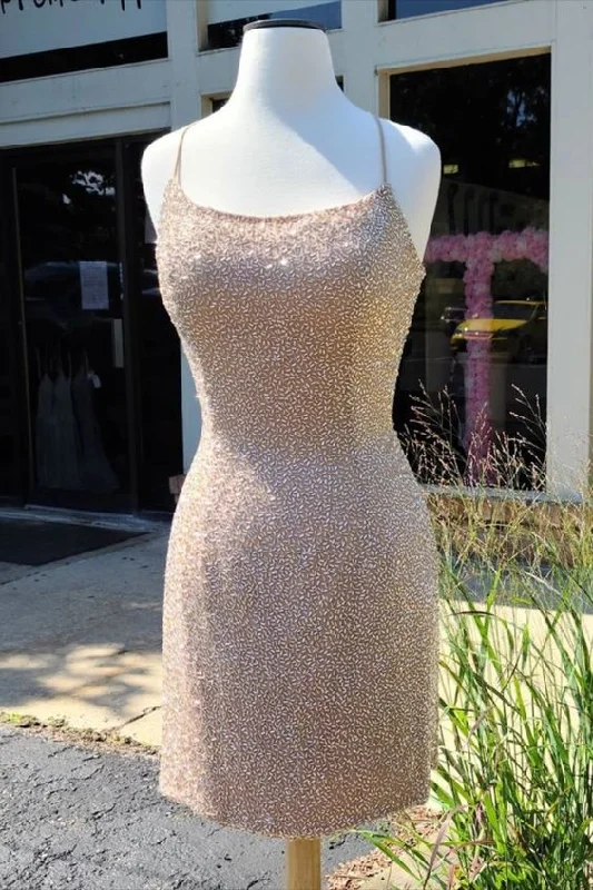 Mega Sale Happening Now!sparkle tight peach cocktail dress homecoming dress with lace up back cg12340 Mega Sale Happening Now!sparkle tight peach cocktail dress homecoming dress with lace up back cg12340